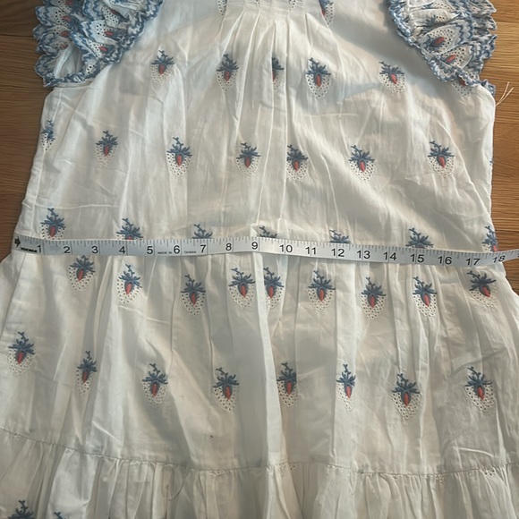 NWT Sea NY Renee Embroidered Strawberry Dress Cream Size S - Picture 6 of 10